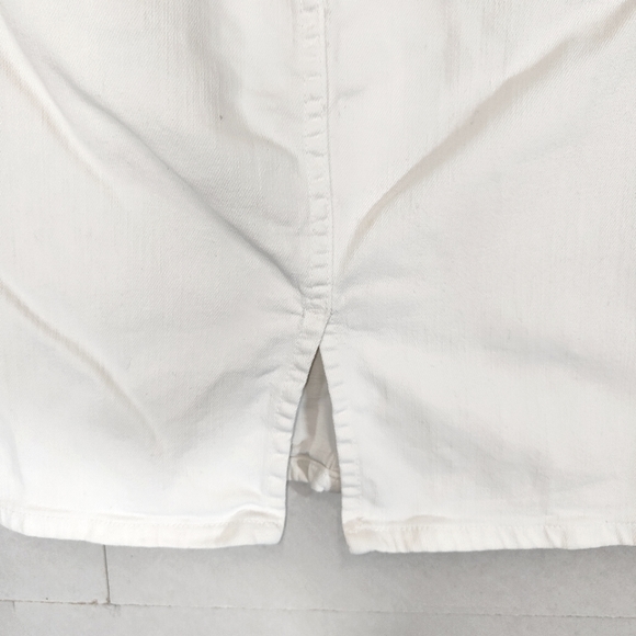 Current Elliot White Distressed Skirt Pencil Size UK 10 Waist 27in The Stiletto - Picture 6 of 11